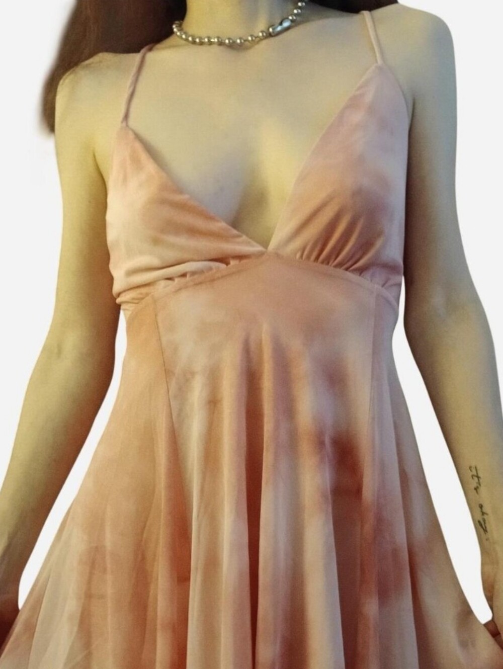 Lucy in the Sky Blush Peach Mini Dress